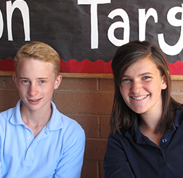 Two smiling students